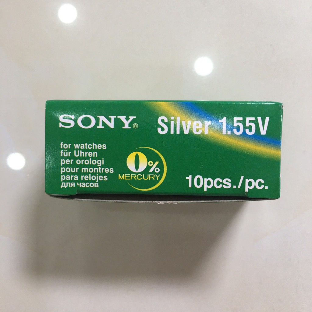 Hộp 10 viên pin Sony , Murata SR516SW 516 317 1,55V Nhật Bản