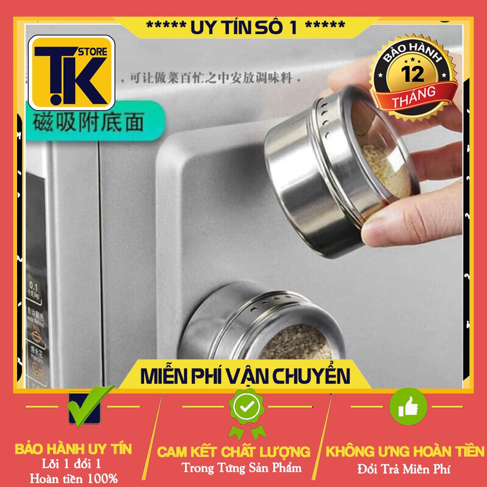 [Hàng Loại 1] Hộp Đựng Gia Vị-Hộp Đựng Gia Vị Bằng Inox Có Nam Châm . .