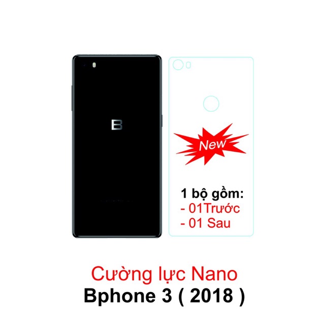 (Đã cập nhật mới)Dán cường lực Bphone 3 mặt trước/mặt sau