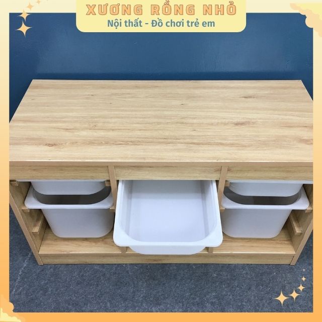 Kệ đồ chơi trẻ em-Kệ đồ chơi cho bé-Kệ để đồ chơi cho bé-Kệ thùng nhựa IKEA-Xương Rồng Nhỏ