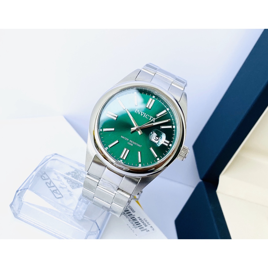 ĐỒNG HỒ NAM INVICTA 38459 SIZE 42.5MM MẶT MÀU XANH LÁ KIM DẠ QUANG/ CHỊU NƯỚC/ KHÔNG GỈ/ MÁY PIN BỀN BỈ/ NỔI BẬT