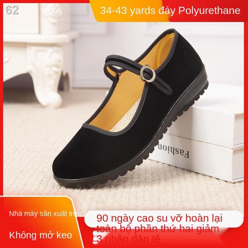 34-44 size lớn Bắc Kinh giày vải phụ nữ trung niên và cao tuổi khiêu vũ khách sạn công sở nghi thức đenA