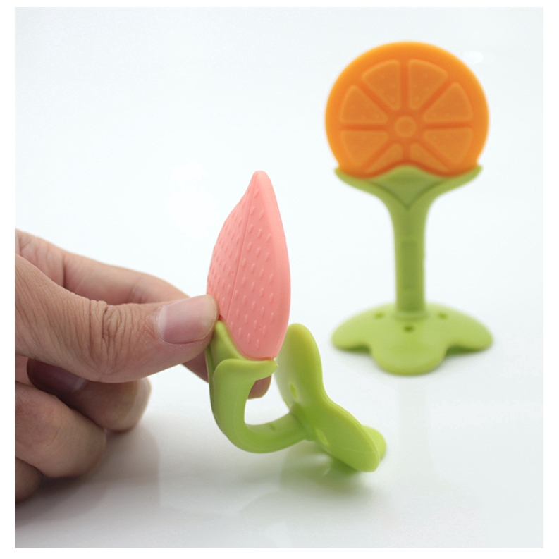 Thanh gặm mọc răng cho trẻ sơ sinh bằng silicone thiết kế hình trái cây NS-01