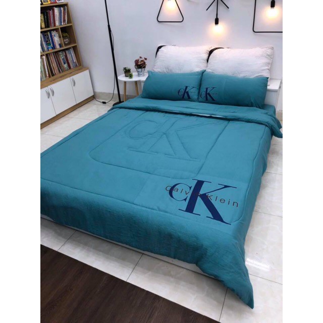 Trọn bộ 5 món ga gối chăn cotton đũi trơn 1 màu siêu mềm mát( ảnh thật tự chụp)