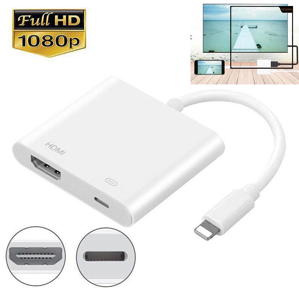 Dây Cáp Chuyển Đổi 1080p Hd 8pin Sang Hdmi-Compatible Av Cho Iphone 5 Ipad Mini Ipod Touch