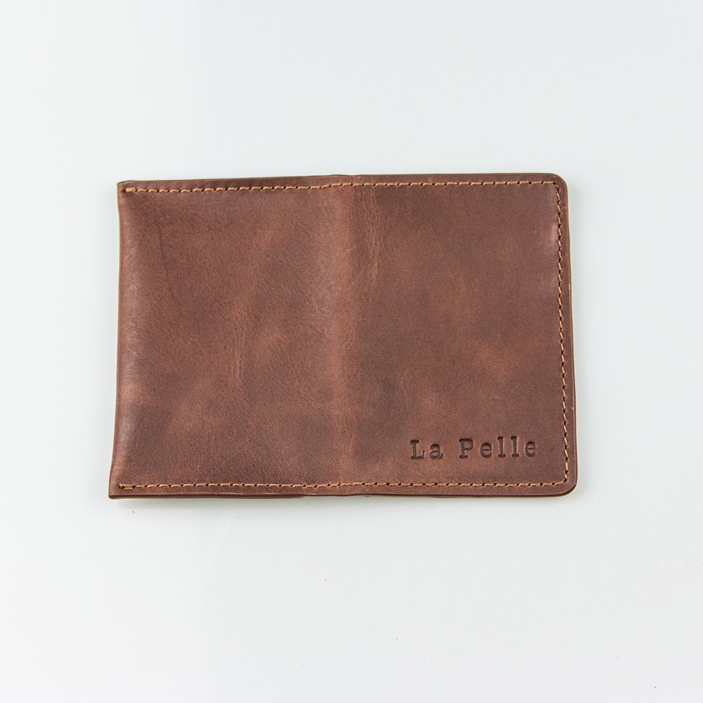 Bóp Ví Mini da bò thật để thẻ, card visit, phong cách thời trang tối giản hiện đại - LA PELLE VMN688