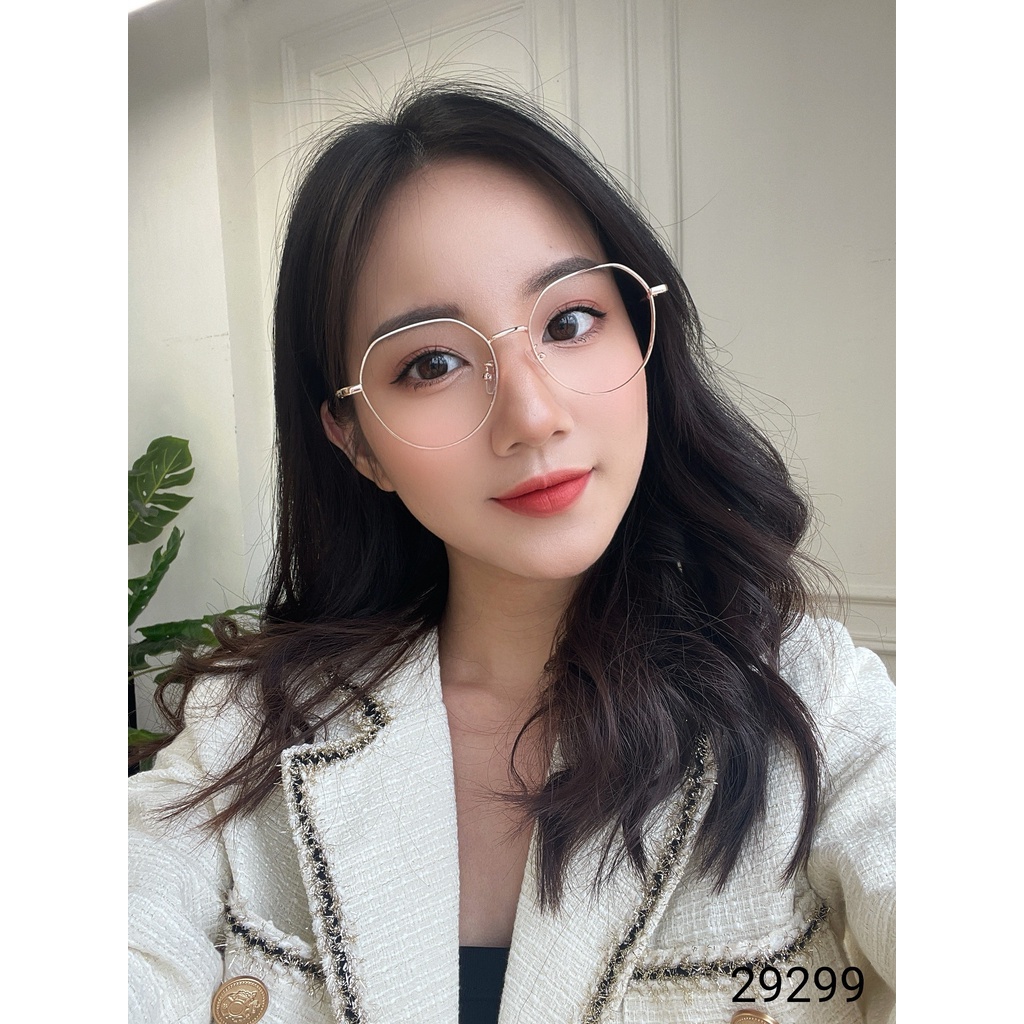 Gọng kính mắt nam nữ LILYEYEWEAR chất liệu kim loại thanh mảnh màu sắc thời trang 29299
