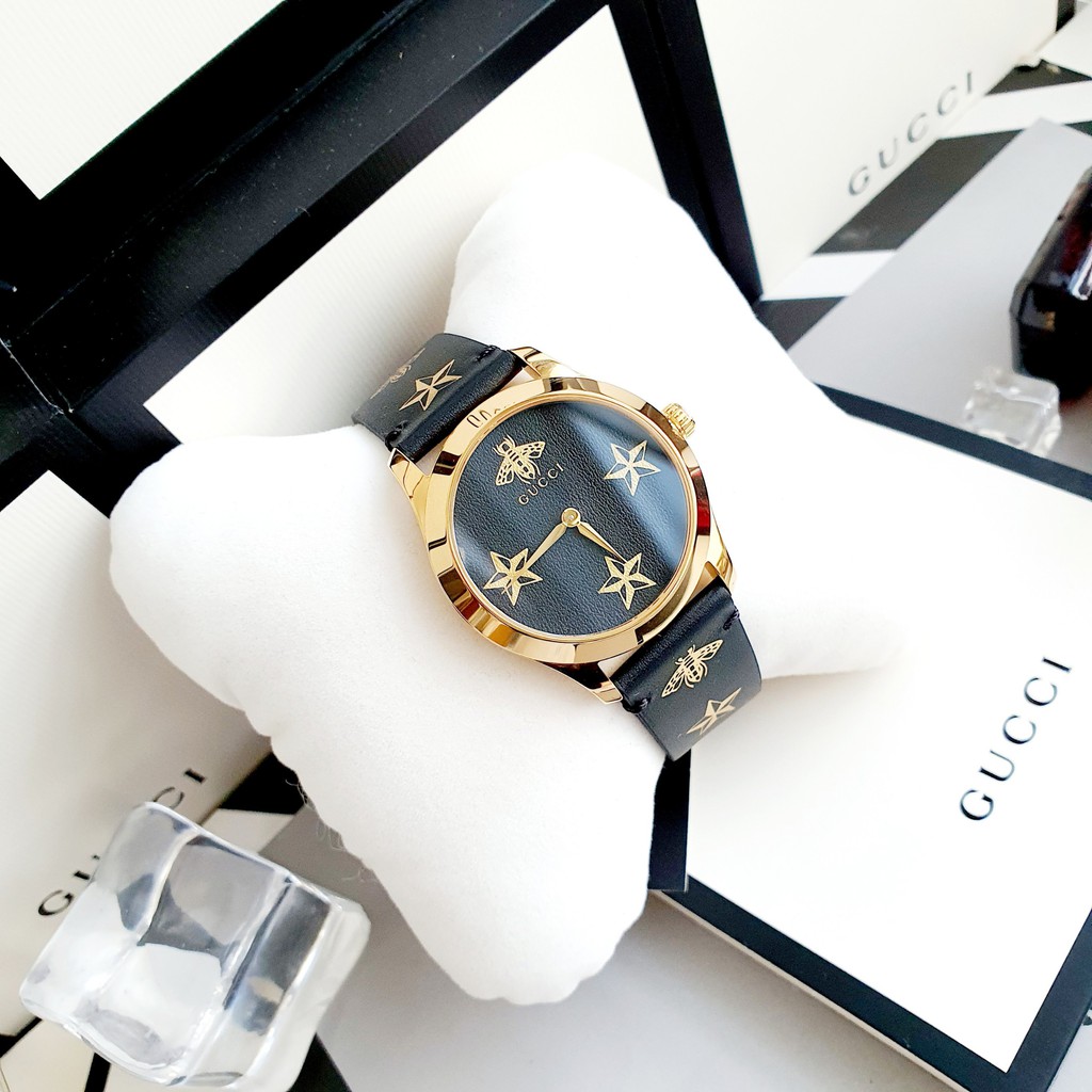 Đồng hồ nữ chính hãng Gucci G-Timeless YA1264055 - Máy Quartz pin Thụy Sĩ - Mặt kính sapphire - Dây da