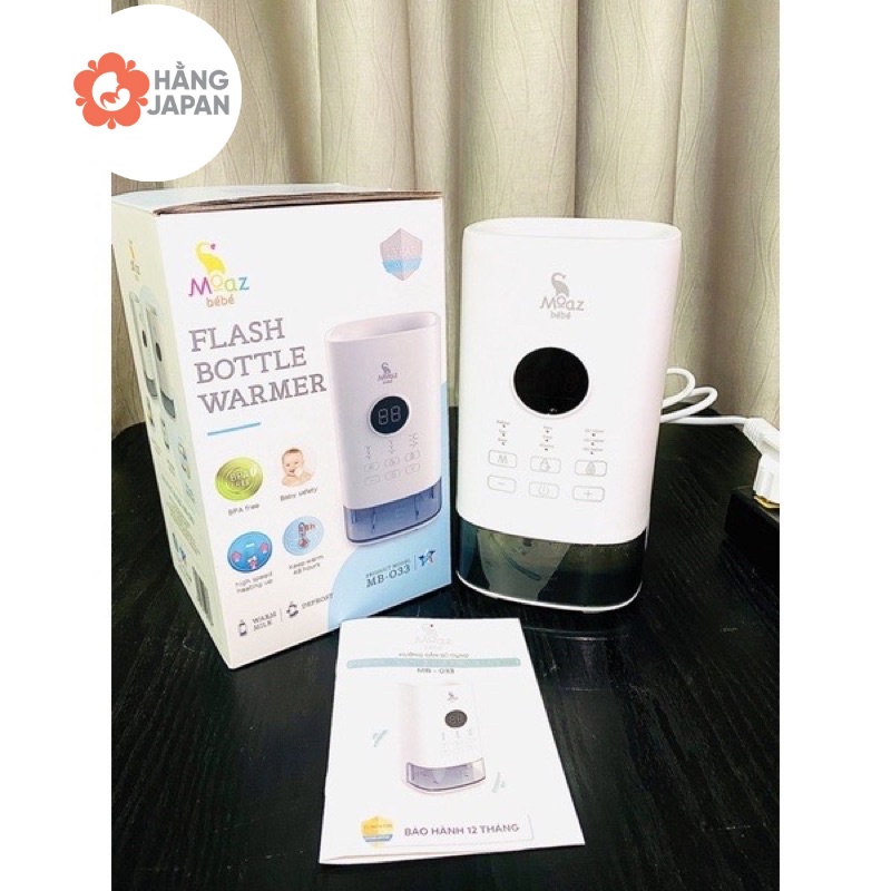Máy hâm sữa thông minh siêu tốc Moaz bebe MB033, phù hợp tất cả loại bình sữa, thiết kế nhỏ gọn tiện lợi - BH 12 THÁNG