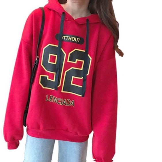 Áo hoodie đôi Kiểu dáng Cực đẹp Chất vải Nỉ Dài tay Họa tiết Ký tự Kích cỡ Chỉ 1 size Giá tốt