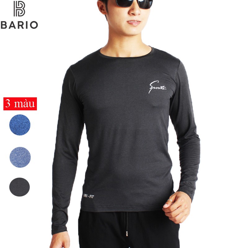 Áo thun giữ nhiệt nam dài tay cổ tròn body chất vải thun co dãn 4 chiều + Tặng kèm đôi tất nam 10k (Thiện Nguyên shop)