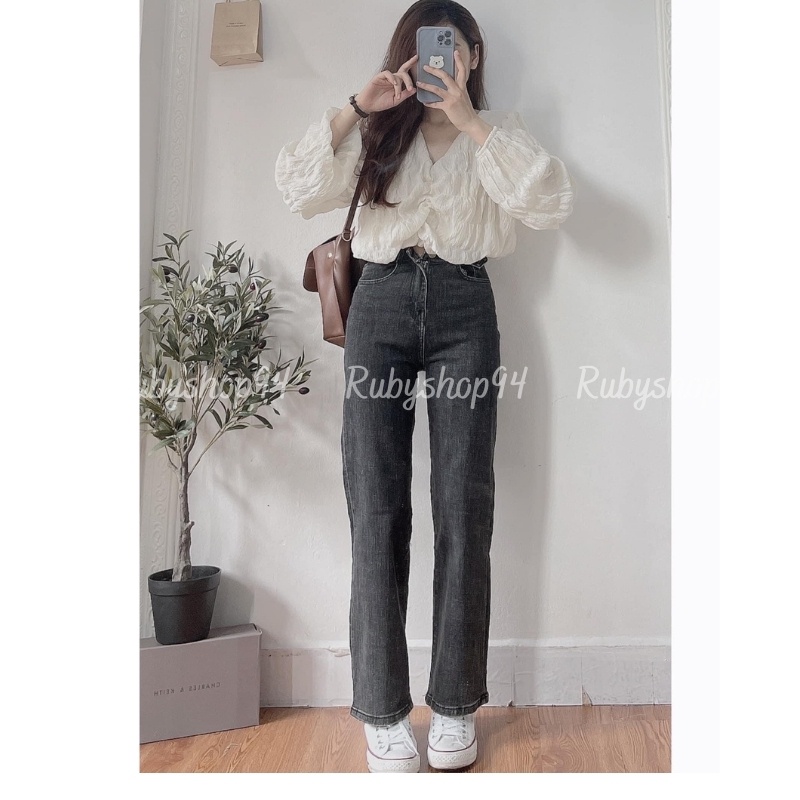 Áo Croptop nữ dài tay - Áo kiểu nữ bánh bèo hàn quốc dễ thương