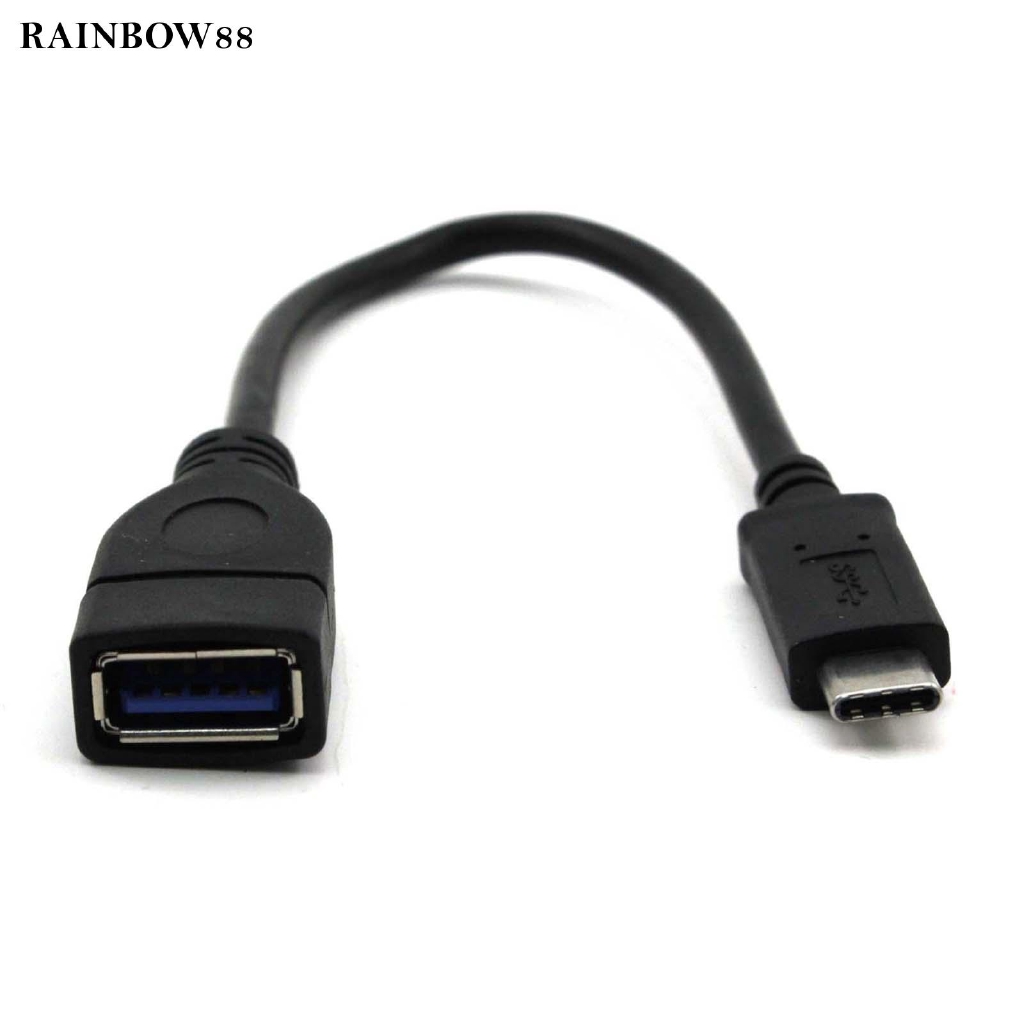 rainbow88 Female Cable Generic Usb 3.1 hub durable iPhone Type-C Male to USB 3.0 Type-A Black Cute