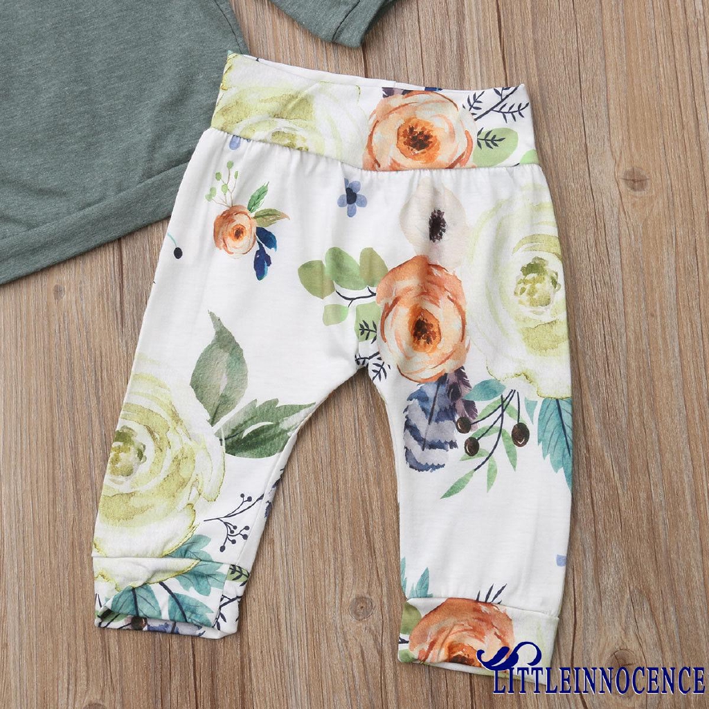 ❤XZQ-Comfortable Newborn Infant Baby Girl Floral Clothes Jumpsuit Romper Bodysuit Pant Outfit Set