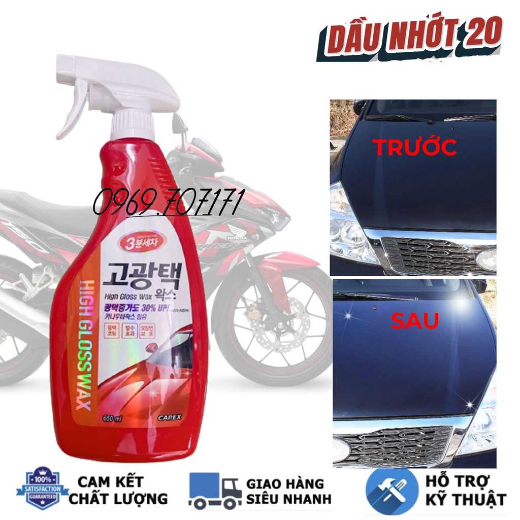 Xịt dưỡng bóng dàn áo CAREX - Làm bóng nhanh và chống bám bụi tốt