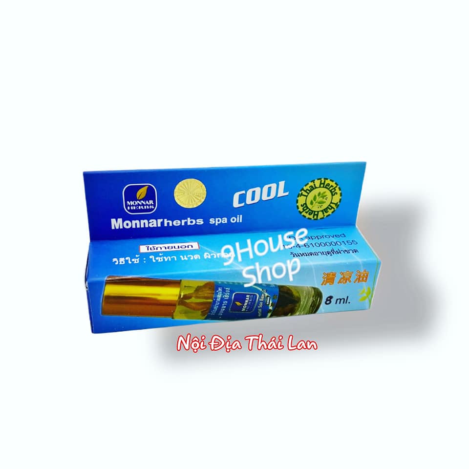 01 Chai Dầu Lạnh Thảo Dược Monnar Herbs Thái Lan 8ml