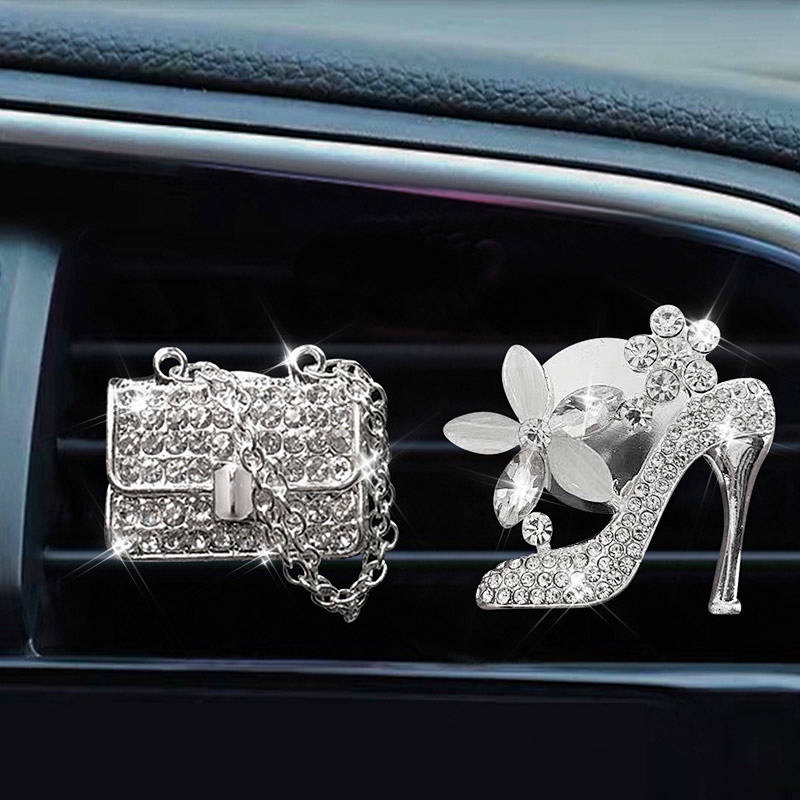 High Heels Car Air Outlet Aromatherapy Clip Creative Diamond Bag Women's Car Perfume Decorations Ointment Pieces in the Car Auto department store supplies