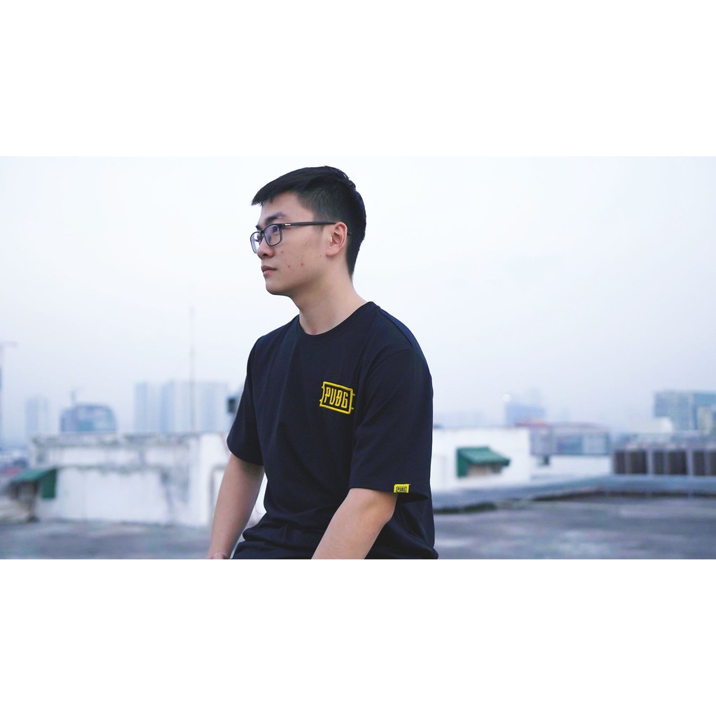 Áo thun Unisex nhãn PlayerUnknown's Battleground chính hãng, logo thêu