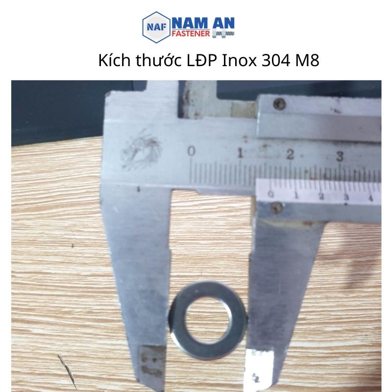 100 con Long đền phẳng Inox 304 M6, M8, M10, M12, long đen phẳng inox 304, vòng đệm inox