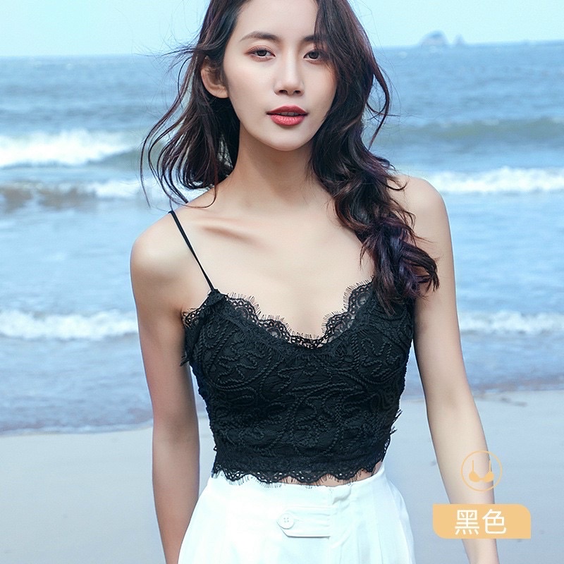 [Mã FAMARAL1 giảm 10K đơn 50K]Áo hai dây ren nổi lưng chun BR01 | BigBuy360 - bigbuy360.vn