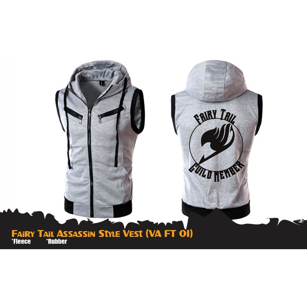 Áo Khoác Hoodie Không Tay In Hình Nhân Vật Trong Phim Hoạt Hình Fairy Tail 01