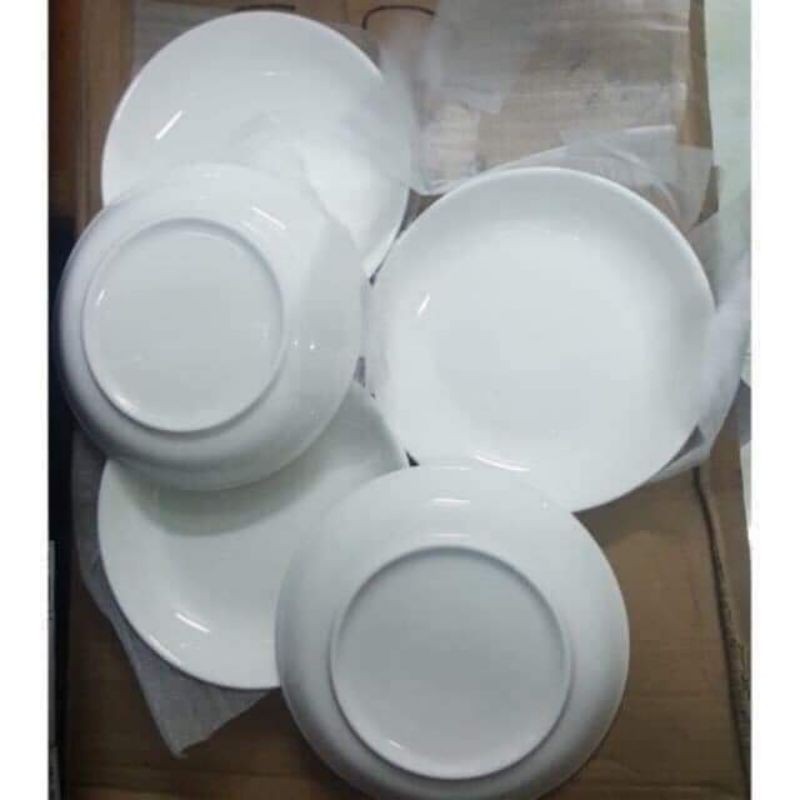 Đĩa sứ trắng - Set/10 cái