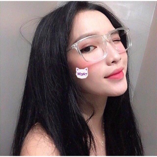 Kính mắt vuông trong suốt nhựa dẻo