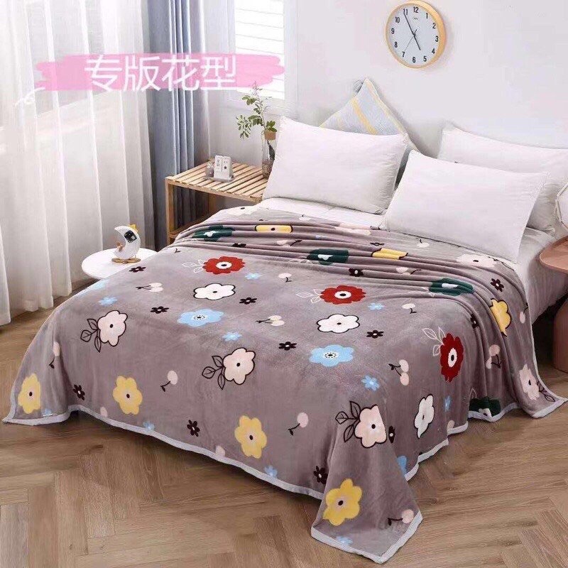 Chăn Tuyết Nhung Sữa Siêu Mềm Mịn- Thoáng Khí - Khổ Rộng 2m x 2m2 🌸 shop e giảm giá 50% xả kho chi ân khách hàng 🔥🔥