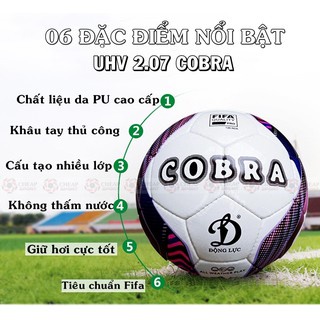 Quả Bóng Đá Động Lực UHV 2.07 Cobra Size 5 [XẢ KHO] Bóng đá Tiêu chuẩn Fifa Quality Pro, Hàng Chính Hãng