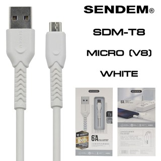 Cáp sạc siêu tốc sendem t8 6a microusb cho samsung oppo..