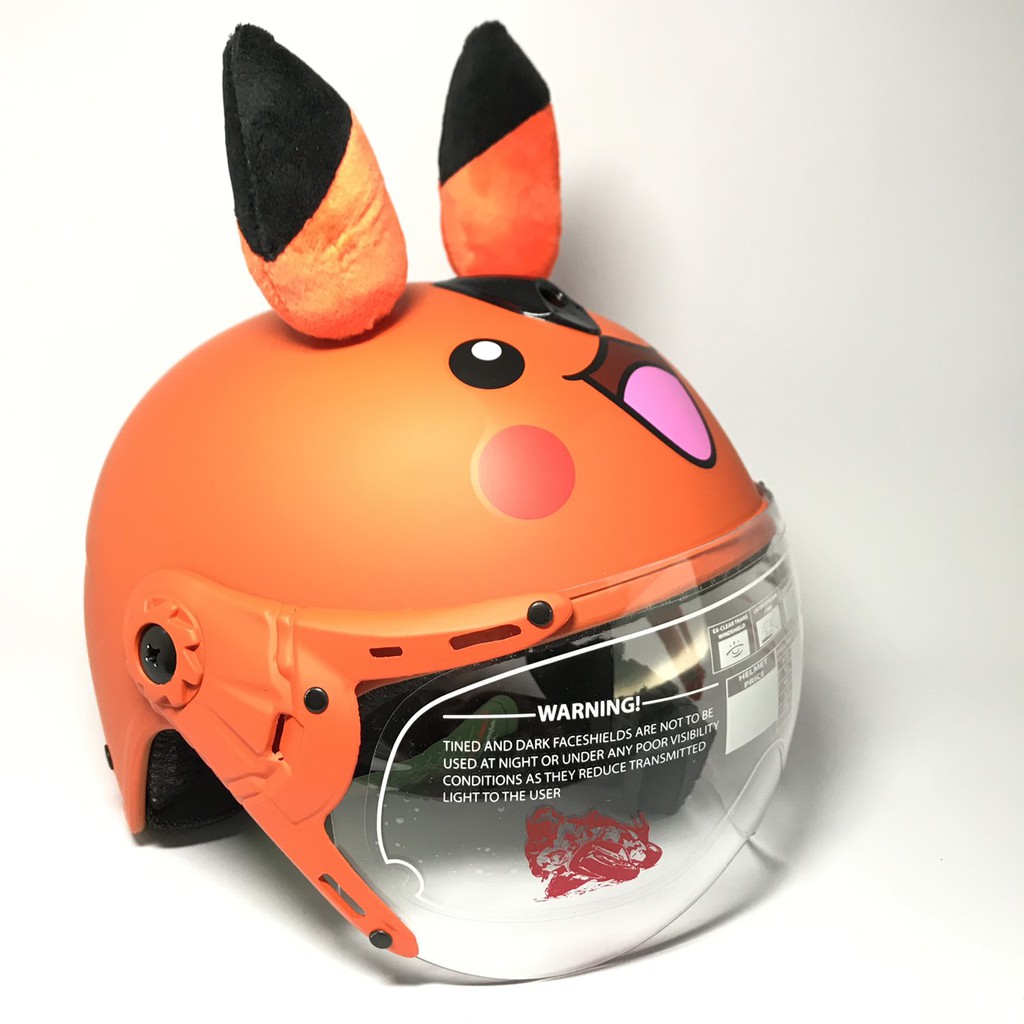 Mũ bảo hiểm trẻ em có kính V&amp;S Helmet - Pikachu cam