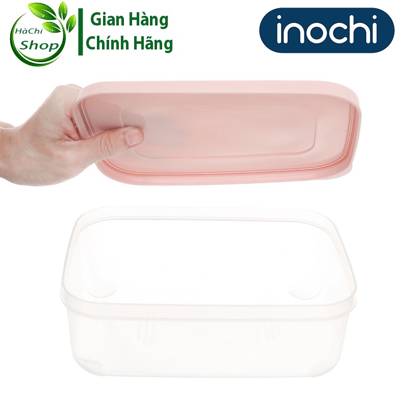 Hộp Thực Phẩm, Hộp Đựng Đồ Ăn Dặm Cho Bé Hình Chữ Nhật 500ml, Nhựa Inochi Sử Dụng An Toàn Trong Ngăn Đông Và Lò Vi Sóng