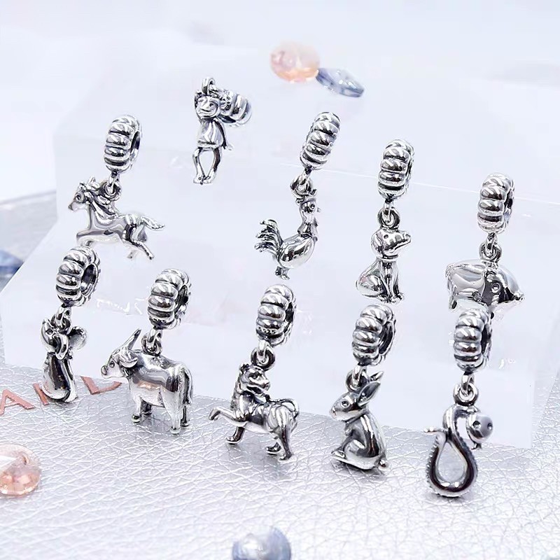 Charm treo con giáp bạc s925 cao cấp (khách ib chọn mẫu)