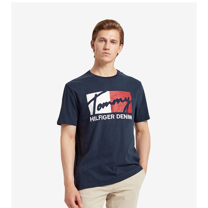 Áo Thun Cotton Cổ Tròn Ngắn Tay In LOGO TOMO Thời Trang Nam Cá Tính 08578E7331