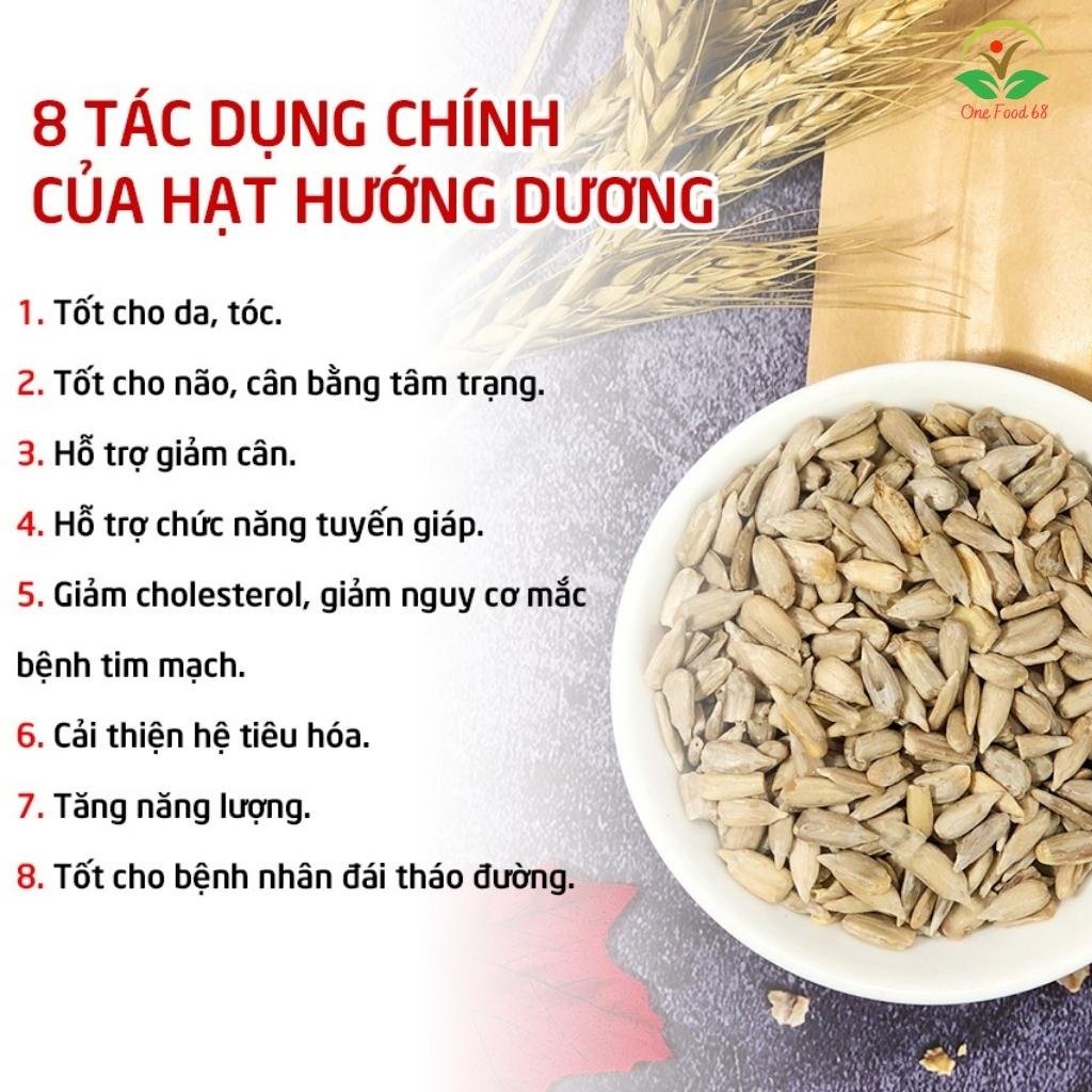 Nhân Hạt Hướng Dương Nguyên Vị Tách Vỏ Organic Hữu Cơ Nhân Sống Onefood68, Nhân Hướng Dương Béo Giòn Làm Sữa Hạt