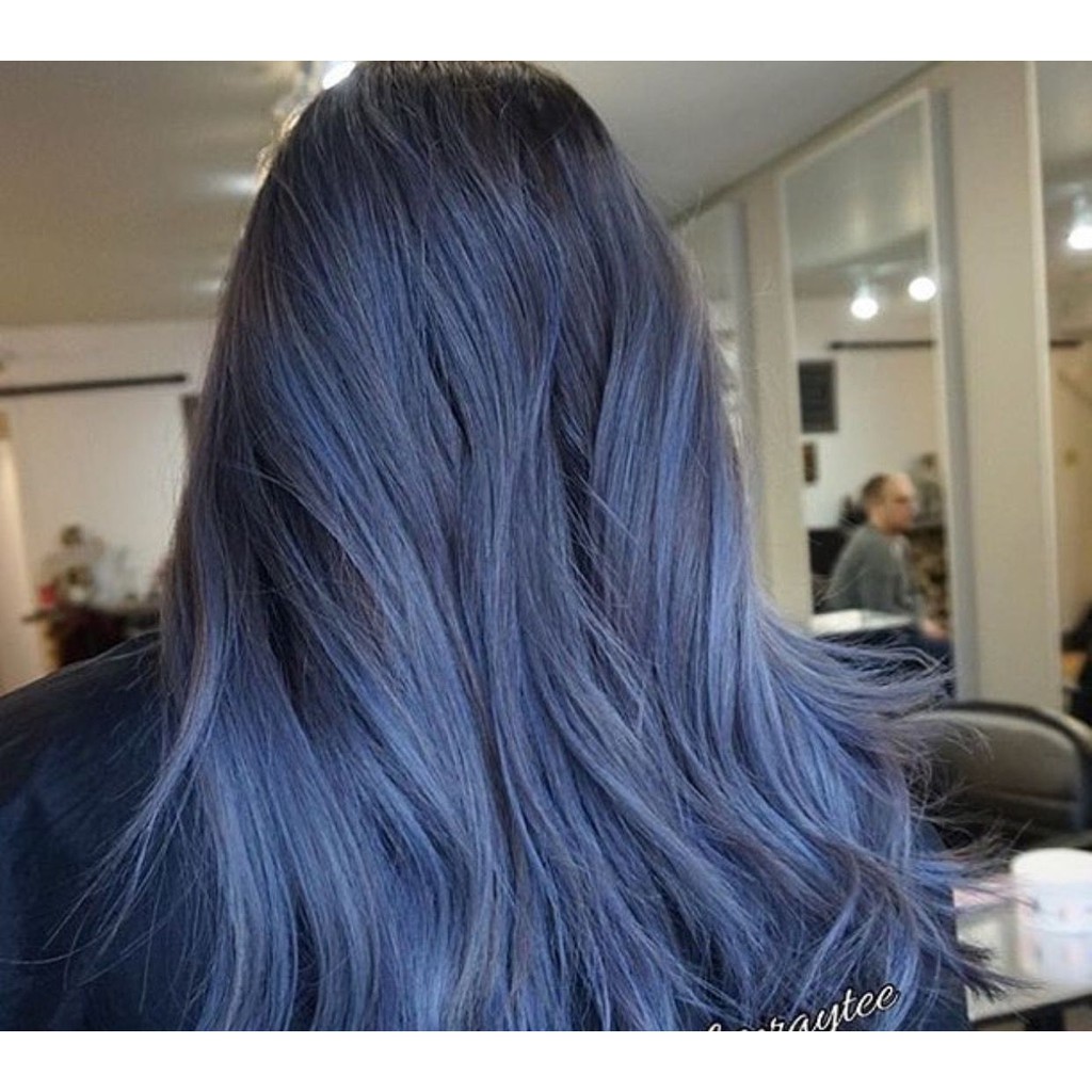 Thuốc nhuộm tóc màu khói xanh cho salon bằng màu phủ bóng khói xanh Nev-Color 450ml