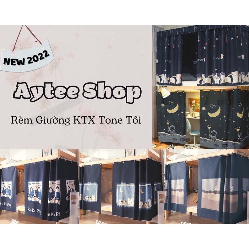 Rèm Giường Tầng Ký Túc Xá Các Mẫu Tone Đen