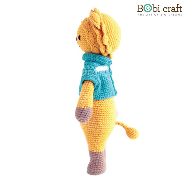 Gấu bông len an toàn cho bé_Sư Tử Leo_Bobi Craft đồ chơi trẻ em | BigBuy360 - bigbuy360.vn