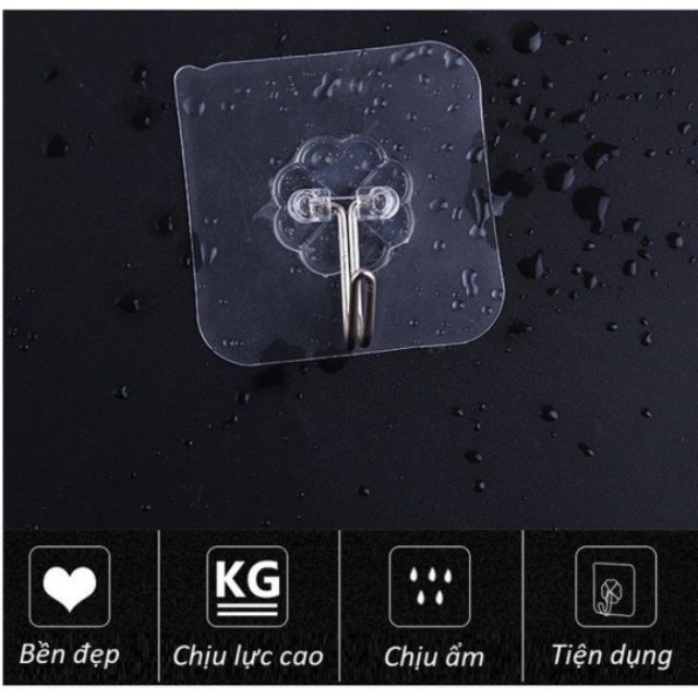 Móc hít dán tường trong suốt