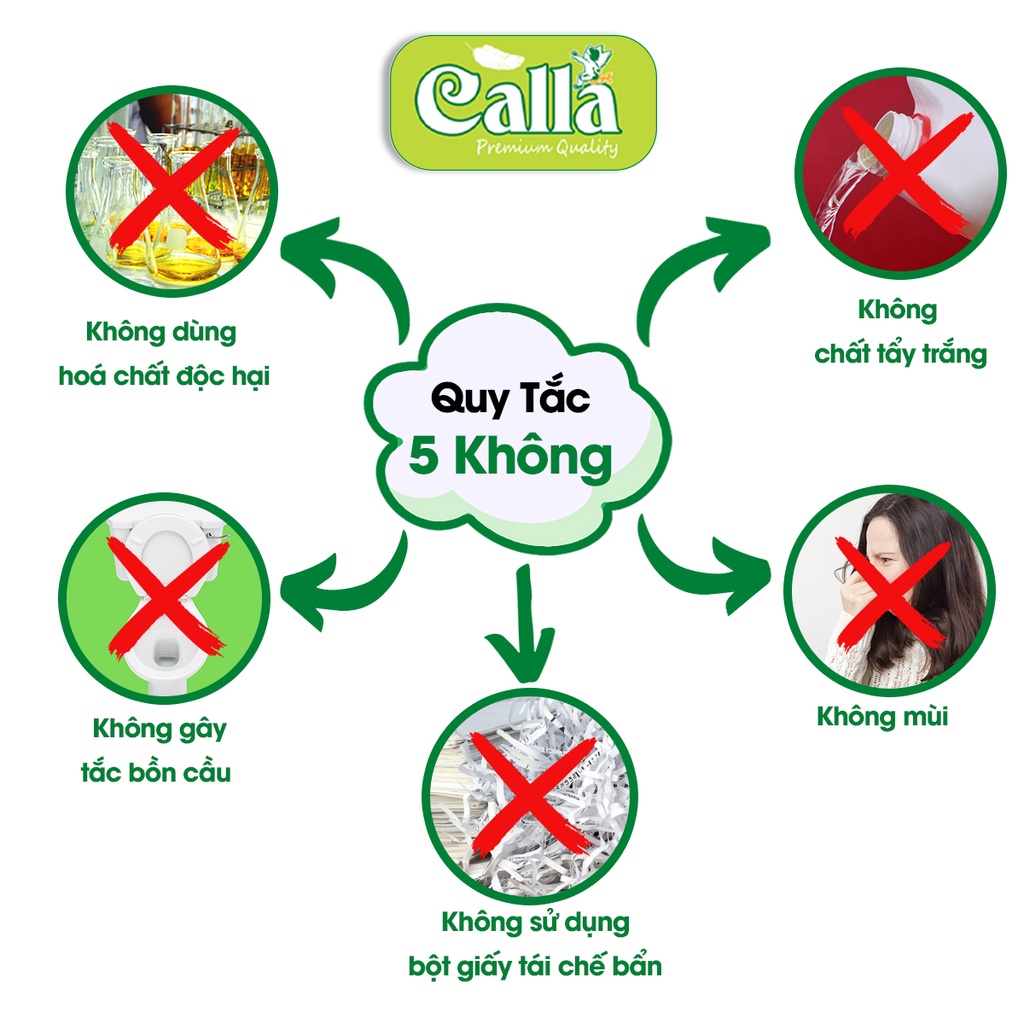 Giấy vệ sinh Công nghiệp Calla 2 lớp x 0,7Kg không tắc bồn cầu, mềm mịn, không bụi không hoá chất tẩy trắng