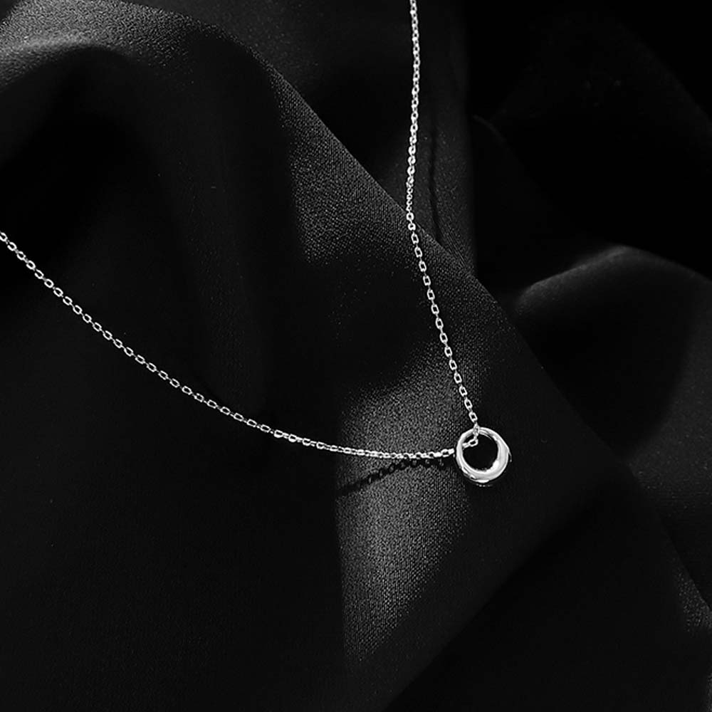Vòng cổ mặt hình tròn đơn giản cá tính cho nữ