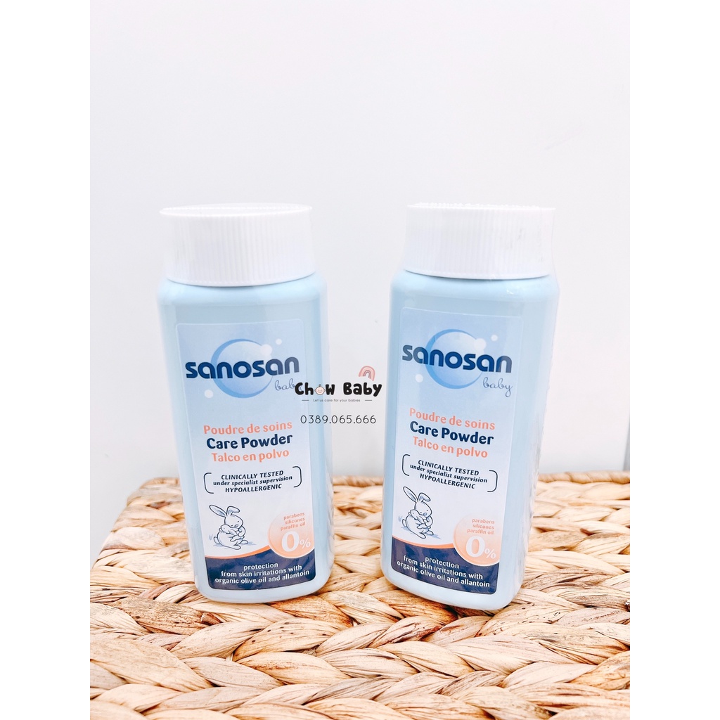 Phấn rôm chiết xuất từ bơ và oliu hữu cơ Sanosan 100g Đức
