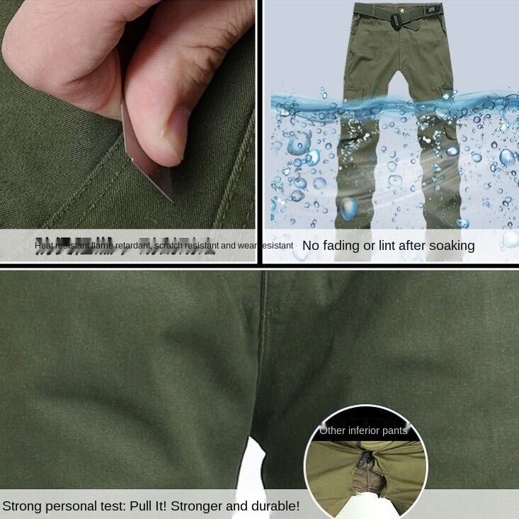 Trang phục bảo hộ lao động bằng cotton chống mài mòn có nhiều túi cho nam có kích thước 50-100kg