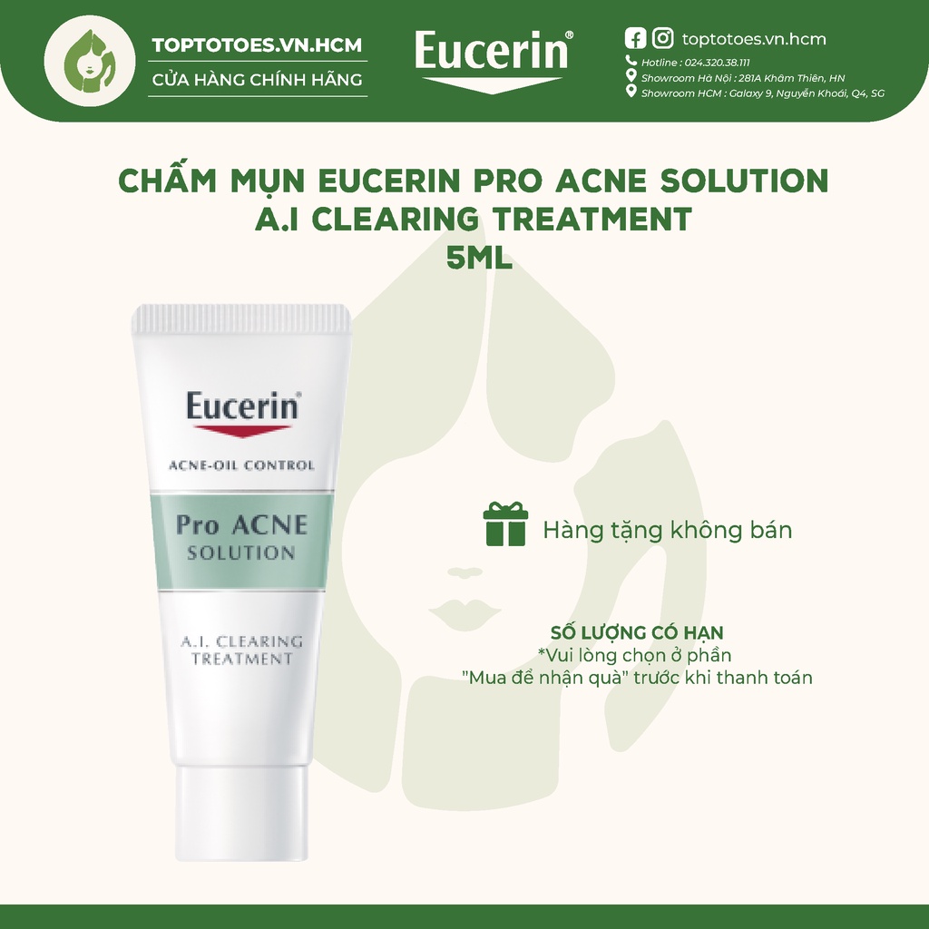 Chấm Mụn Eucerin Pro Acne Solution A.I Clearing Treatment 5ml [QUÀ TẶNG KÈM ĐƠN HÀNG]