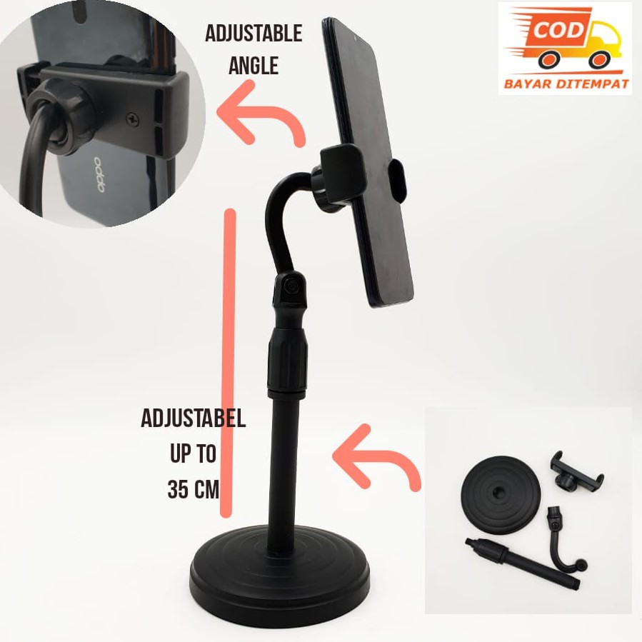 Giá đỡ điện thoại holder -  l7, kẹp điện thoại livestream, xem video xoay 360 Độ quay phim ghi hình - shop1688