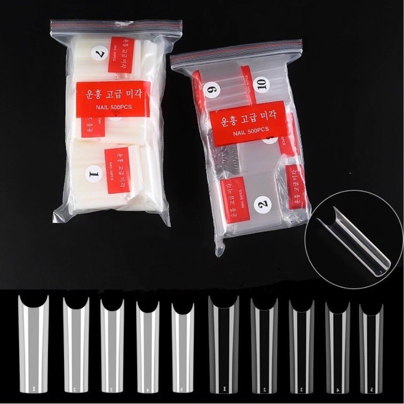 Bịch Móng Tip Tre Phom Dài, Bịch Đủ Số Từ 0 - 9 Hàng Chuẩn Phom