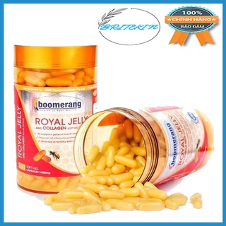 Viên Uống Sữa Ong Chúa Và Collagen 1400mg Boomerang Royal Jelly (Hộp 120 Viên)