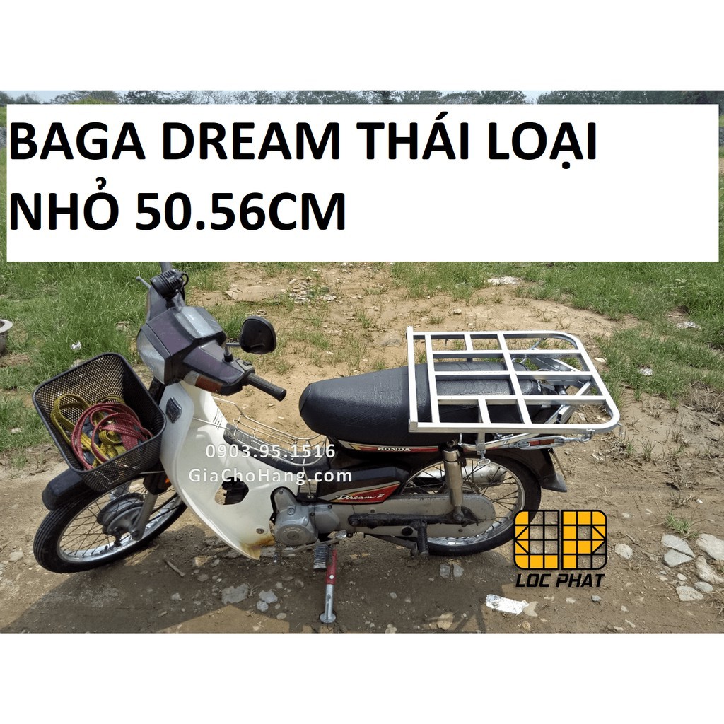 Gía chở hàng xe Dream Thái, loại nhỏ 50*56 cm Lộc Phát-baga chở hàng-giachohang.com