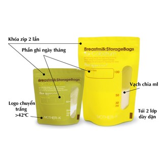 Túi trữ sữa non Mother-K 100ml, 50ml