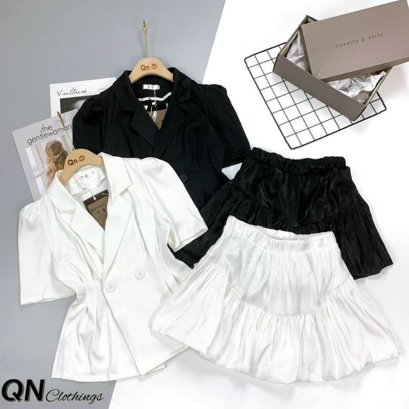 Set áo vest mix chân váy siêu xinh kèm ảnh thật | BigBuy360 - bigbuy360.vn